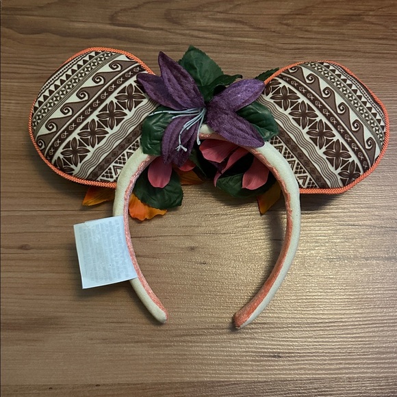 Moana themed Floral Mouse Ears Headband - Picture 2 of 3